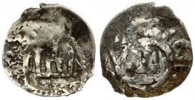 Lithuania 1/2 Bohemian Groat ND(1427-1430) Kiew Mint. Vytautas(1392-1430). Columns - countermark with pellet at the left side on dang of Ulus of Jochi...