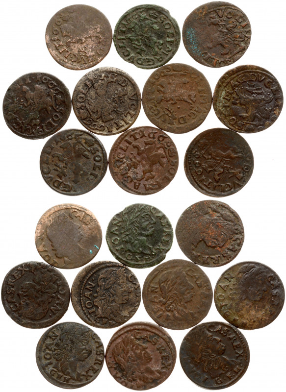 Lithuania 1 Solidus (1665-1666) Kaunas. John II Casimir Vasa (1649–1668). Obvers...