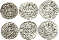 Poland 1/2 Grosz (1446-1501). Casimir IV Jagiellon(1446–1492) & Jan I Olbracht (1492–1501). Obverse: Eagle + MONETA ... Reverse: Crown; + REGIS X POLO...