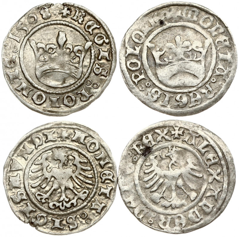 Poland 1/2 Grosz (1501-1508). Alexander Jagiellon (1501–1506) & Sigismund I the ...