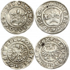 Poland 1/2 Grosz (1501-1508). Alexander Jagiellon (1501–1506) & Sigismund I the Old (1506–1548). Obverse: Eagle. Reverse: Crown. Silver. Lot of 2 Coin...
