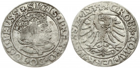 Poland 1 Grosz 1534 Torun. Sigismund I the Old(1506–1548). Obverse Lettering: *SIGIS *I* REX *PO* DO* TOCI* PRVSS. Reverse Lettering: *GROSS* COMV* TE...
