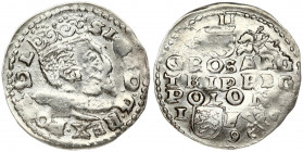 Poland 3 Groszy 1596 Lublin. Sigismund III Vasa (1587-1632). Obverse: Crowned bust right. Reverse: Value and armorial above legend; date and mintmaste...