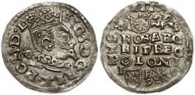 Poland 3 Groszy 1596 Lublin Sigismund III Vasa (1587-1632). Obverse: Crowned bust right. Reverse: Value; divided date; symbols and two-line inscriptio...