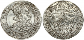 Poland 6 Groszy 1599 Malbork. Sigismund III Vasa (1587-1632). Obverse: Crowned bust right. Reverse: Value and armorials above legend and date. Silver....