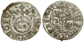 Poland 1/24 Thaler 1617 Bydgoszcz. Sigismund III Vasa (1587-1632). Obverse: Crowned shield. Reverse: 24 within orb dividing date. Silver. Gorecki B.17...