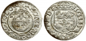 Poland 1/24 Thaler 1618 Bydgoszcz. Sigismund III Vasa (1587-1632). Obverse: Crowned shield. Reverse: 24 within orb dividing date. Silver. Gorecki B.18