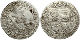 Poland 1 Ort 1621 (PRV/S:M+) Bydgoszcz. Sigismund III Vasa (1587-1632). Obverse: Crowned half-length figure right. Reverse: Crowned shield within flee...