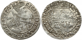 Poland 1 Ort 1621 PRV:M Bydgoszcz. Sigismund III Vasa (1587-1632). Obverse: Crowned half-length figure right. Reverse: Crowned shield within fleece co...
