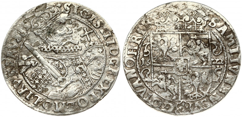 Poland 1 Ort 1622 Bydgoszcz. Sigismund III Vasa (1587-1632). Obverse: Crowned ha...