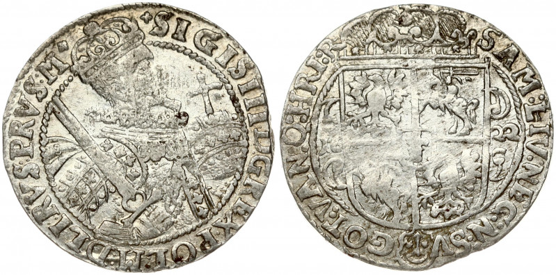 Poland 1 Ort 1622 Bydgoszcz. Sigismund III Vasa (1587-1632). Obverse: Crowned ha...