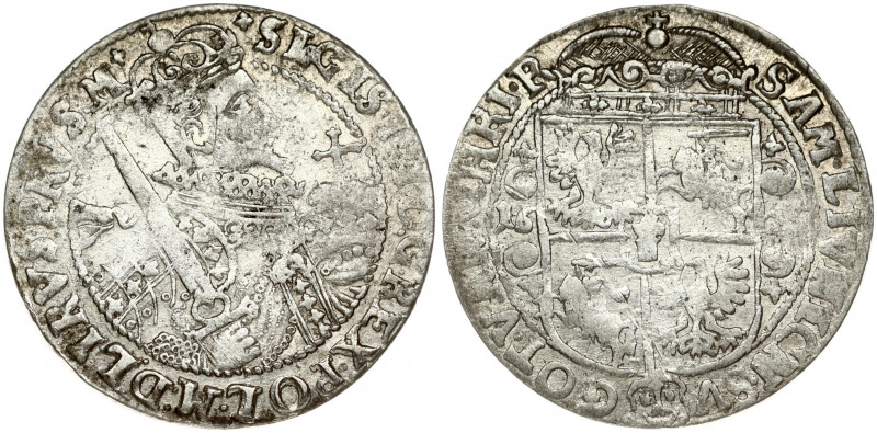 Poland 1 Ort 1623 Bydgoszcz. Sigismund III Vasa (1587-1632). Obverse: Crowned ha...