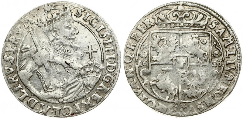 Poland 1 Ort 1623 (PRV:M+) Bydgoszcz. Sigismund III Vasa (1587-1632). Obverse: C...