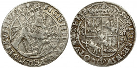 Poland 1 Ort 1623 (PRVS M+) Bydgoszcz. Sigismund III Vasa (1587-1632). Obverse: Crowned half-length figure right. Reverse: Crowned shield within fleec...