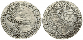 Poland 6 Groszy 1623 Krakow. Sigismund III Vasa (1587-1632). Obverse: Crowned bust right. Reverse: Crown above three shields. Silver. KM 42