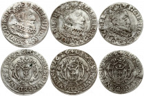 Poland Gdansk 1 Grosz 1624 & 1626 Sigismund III Vaza(1587–1632). Obverse: Crowned bust of Sigismund III right. Reverse: Oval arms in inner circle; dat...