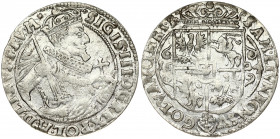 Poland 1 Ort 1624 (PRV:M+) Bydgoszcz. Sigismund III Vasa (1587-1632). Obverse: Crowned half-length figure right. Reverse: Crowned shield within fleece...