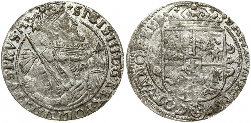 Poland 1 Ort 1624 PRVS M Bydgoszcz. Sigismund III Vasa (1587-1632). Obverse: Cro...