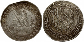 Poland 1 Thaler 1635 II Bydgoszcz. Vladislaus IV Vasa (1633-1648). Obverse: Half-figure of the king facing right; in a crown and armor; with a long sw...