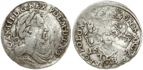 Poland 6 Groszy 1679 TLB. John III Sobieski(1674-1696). Obverse: Laureate armored bust right. Reverse: With the Leliwa coat of arms under the shields....