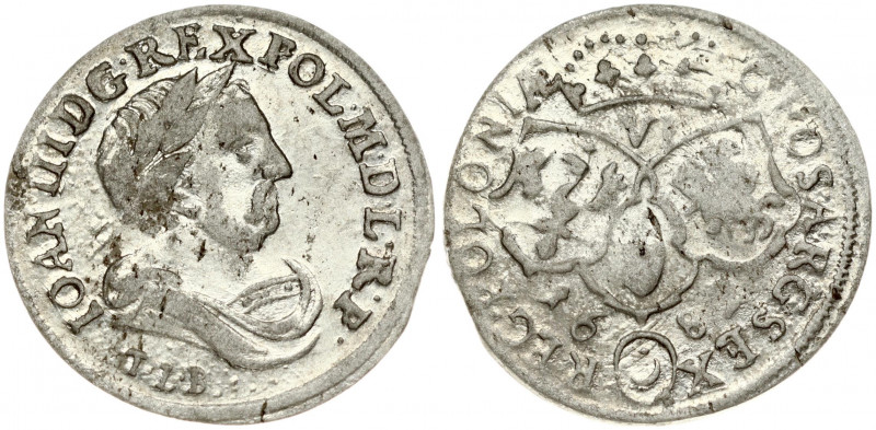 Poland 6 Groszy 1682 TLB John III Sobieski(1674-1696). Obverse: Laureate armored...