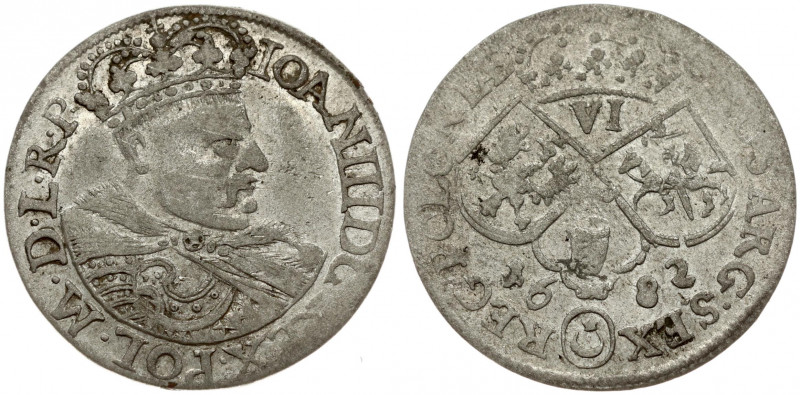 Poland 6 Groszy 1682 Krakow. John III Sobieski(1674-1696). Obverse: Crowned bust...