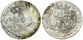 Poland 18 Groszy 1754 EC August III(1733-1763). Obverse: Crowned bust right. Obverse Legend: D • G • AUGVSTVS • III • REX • POLONIARUM. Reverse: Crown...