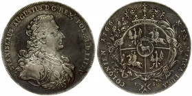 Poland Thaler 1766 FS Stanislaus Augustus(1764-95). Obverse: Bust right. Obverse Inscription: STANISLAUS AUGUSTUS • D • G • REX POL • M • D • L ITHU. ...