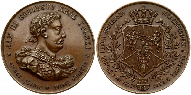 Poland Medal 1883 Sobieski; by M. Kurnatowski; medal minted on the occasiot of t...