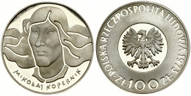 Poland 100 Zlotych 1973MW 500th Anniversary - Birth of Mikolaj Kopernik scientist. Obverse: Eagle with wings open within circle. Reverse: Head of Miko...