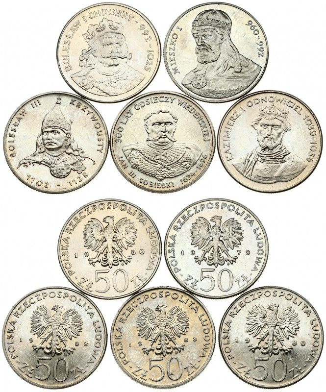 Poland 50 Zlotych 1979-1983 Obverse: Imperial eagle above value. Reverse: Kings....