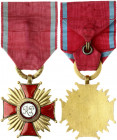 Poland Gold Cross of Merit after (1990) Warsaw. Knight's cross; with the horns of the arms ending with balls; five rays in each corner; in a medallion...