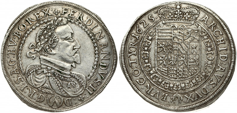 Austria 1 Thaler 1625 St Polten. Ferdinand II (1619-1637). Obverse: Bust in laur...