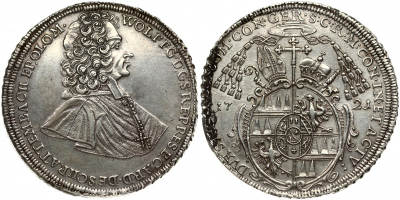 Austria OLMÜTZ 1 Thaler 1721 Wolfgang(1711-1738). Obverse: Bust right. Obverse L...