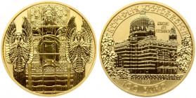 Austria 100 Euro 2005 St Leopold's Church at Steinhof. Obverse: Domed church building, denomination below. Reverse: Two angels flank stained glass por...