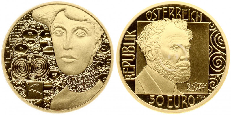 Austria 50 Euro 2012 Adele Bloch-Bauer. Obverse Lettering: REPUBLIK ÖSTERREICH G...