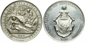 Czechoslovakia TEPLITZ - SCHÖNAU Medal 1862 1100 years Anniversary of the discovery of the medicinal springs. (Teplice) in Bohemia (Czech Republic). M...