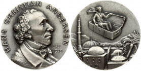 Denmark Medal 1975 The Flying Trunk. Issued to commemorate the 100th anniversary of the death of Denmark's world famous storyteller Hans Christian And...