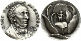 Denmark Medal 1976 Fairy Tale Thumbelina. Issued to commemorate the 100th anniversary of the death of Denmark's world famous storyteller Hans Christia...