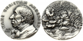 Denmark Medal 1976 The Ugly Duckling. Issued to commemorate the 100th anniversary of the death of Denmark's world famous storyteller Hans Christian An...