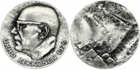 Finland Medal 1975 Urho Kekkonen. Made by Sporrong in 1975. Edge Description: SPORRONG 925 x7 Serial number 0079/1000. Silver. Weight approx: 76.92g. ...