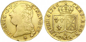 France 1 Louis D'or 1786A Louis XVI(1774-1792). Obverse: Head left. Obverse Legend: LUD • XVI • D • G • FR • ET NAV • REX •. Reverse: Crowned arms of ...