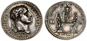 France Medal 1804 Napoleon I. Obverse: NAPOLEON EMPEREUR.; laureate head right. Below signature DEN JEUFF. Reverse: LE SENAT ET LE PEUPLE; mantled fig...