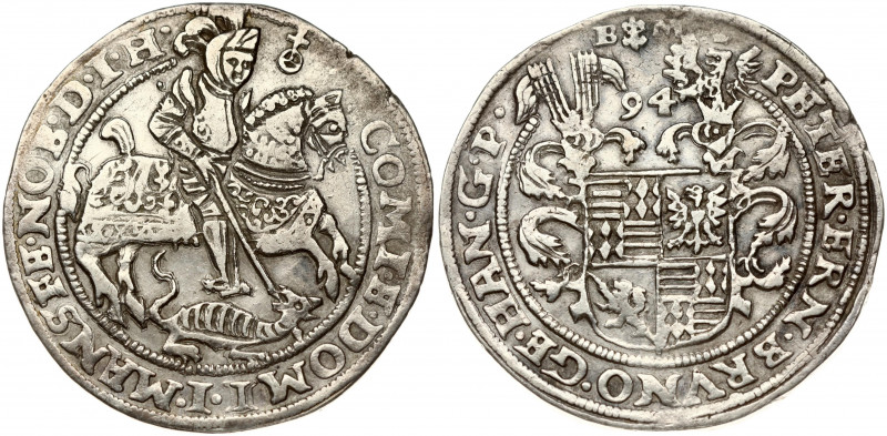 Germany Mansfeld-Friedeburg 1 Thaler 1594 BM Peter Ernst I & Bruno II & Gebhard ...