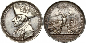 Germany Medal 1786 Frederick the Great 1740 — 1786. Silver medal 1786 by J. G. Haltzhey. Weight approx: 26.67 g. Diameter: 44 mm