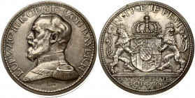 Germany Bayern Box Medal Schraubtaler 1914/1916 Ludwig III(1913-1918). Dually-dated 1914/16. Obverse: LUDWIG III KOENIG VON BAYERN; bust left / IN TRE...