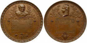 Great Britain Medal 1890 Postage. By L. C. Lauers, Jubilee of the Penny Postage system; 1890. Bronze. Weight approx: 113.02 g. Diameter: 65 mm