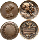Italy Medal ND (19th Century) & Venezuela Medal 1883 100th birthday of Simon Bolivar. Italian Institute of Sciences and Arts. (von Manfredini); Obvers...