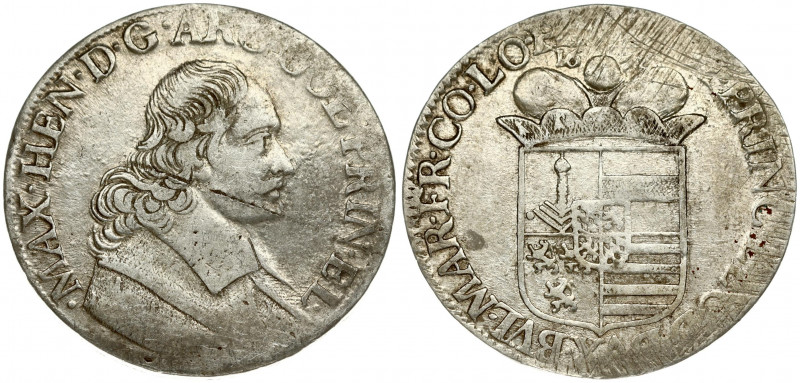 Liege 1 Patagon 167? Maximilian Henry(1650-1688). Obverse: Bust of Maximilian He...