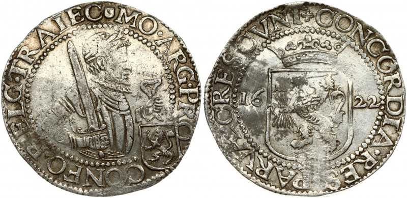 Netherlands UTRECHT 1 Nederlandse Rijksdaalder 1622 Obverse: Laureate 1/2 figure...